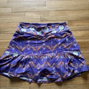 Dona Jo Skort Skirt Womens 2 Medium Colorful Abstract Tennis Golf Pickleball Gym